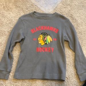Boys 5 xs long sleeve Chicago black hawks shirt